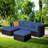Awar 5 - Person Patio Conversation Set with Cushions-1334423762