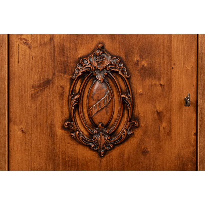 Crested 96'' W Solid Wood Sideboard, Noce Anticato