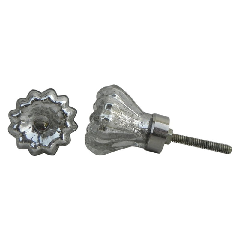 Set of 6 Mercury Glass Knobs