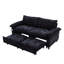Canapé-lit convertible en velours avec matelas dépliable-1671652860