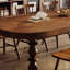 Table de salle à manger rectangulaire en bois massif brun-133458900