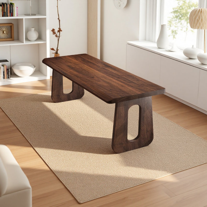 Bureau moderne en bois massif noyer minimaliste