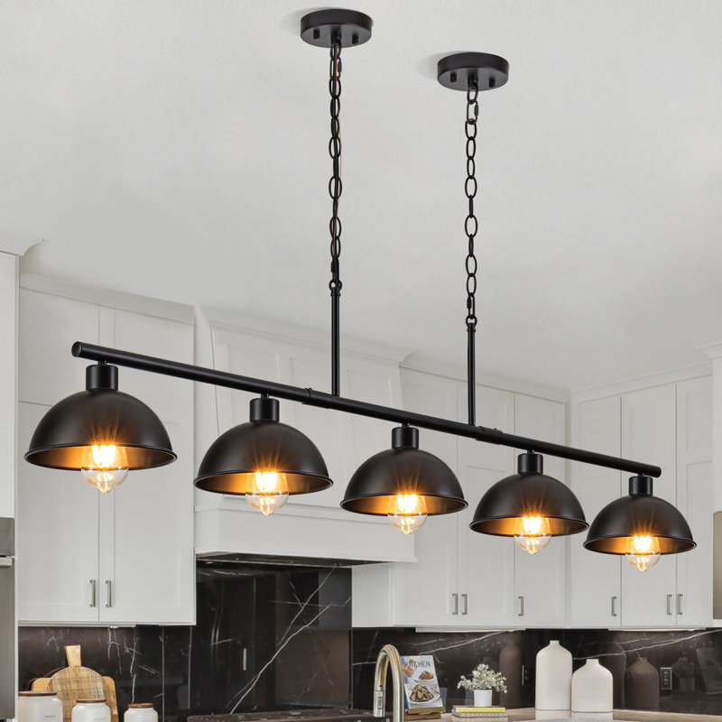 Luminaire de ferme et de billard à 5 lumières à intensité variable Dardani
