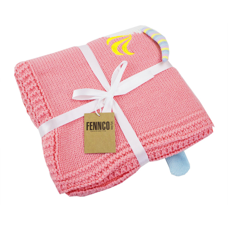 Couverture pour bébé en mélange de coton, Corail