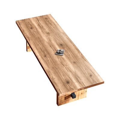 Large solid wood conference table, rectangular dis by Latitude Run