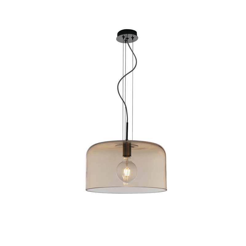 Souderton 1 - Light Drum Pendant, Amber, Amber, 20Cm H x 40Cm W x 40Cm D
