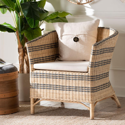Fauteuil d'appoint en rotin Bali & Pari Elda