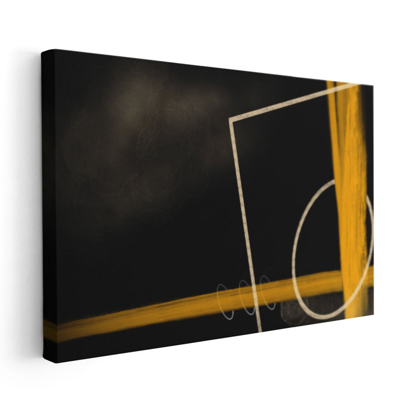«Geometric Gold», reproduction d'art sur toile, H 12 po x l 18 po
