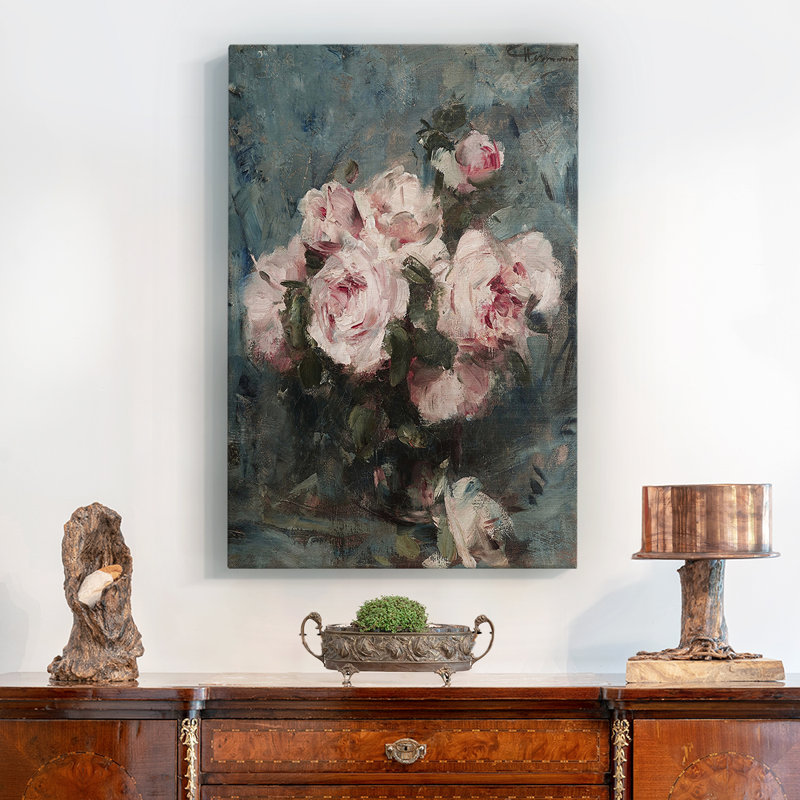 Peinture sur toile encadrée, H 13 po x l 9 po