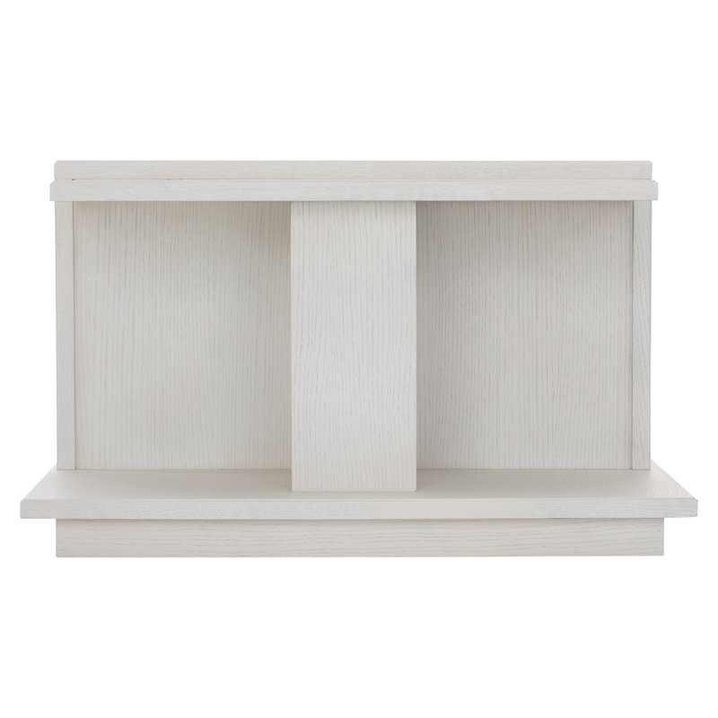 Transitional White Solid Oak Rectangular Coffee Table with Storage