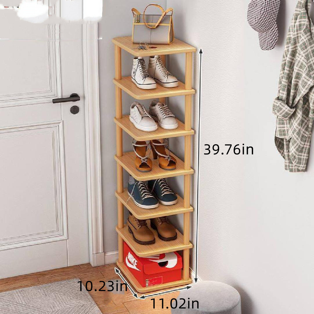 Small Narrow Shoe Shelf Multi-Layer Living Room Shoe Rack Space Saving  Economical Home Narrow Door Corner Seam Door Shoe Cabinet