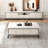 Rectangular rock plate end table