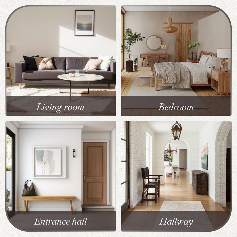 Tablettes murales flottantes en bois, Brun rustique