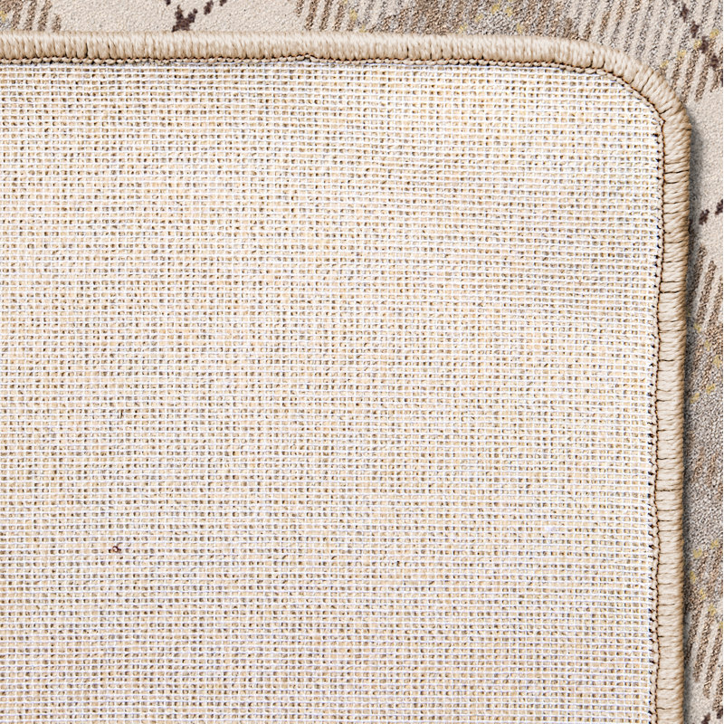 Noël à carreaux ivoire neige, Ivoire / beige / gris, Tapis de couloir 2 pi 1 po x 7 pi 8 po
