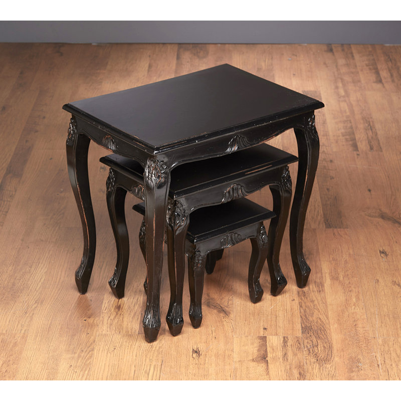 Hamden 3-Piece Nesting Tables Set, Black