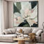 Magnolia blanc moderne, grandes illustrations de peinture florale, très grand encadré, impression d'art mural (assemblage requis-105075767