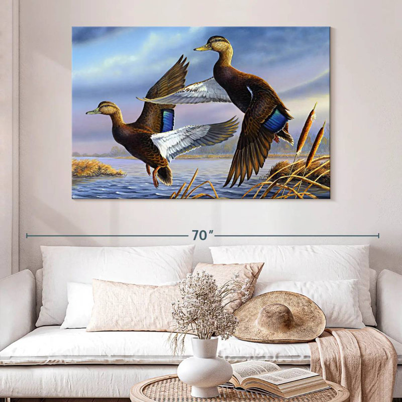 Black Mallards, 34" H x 51" W