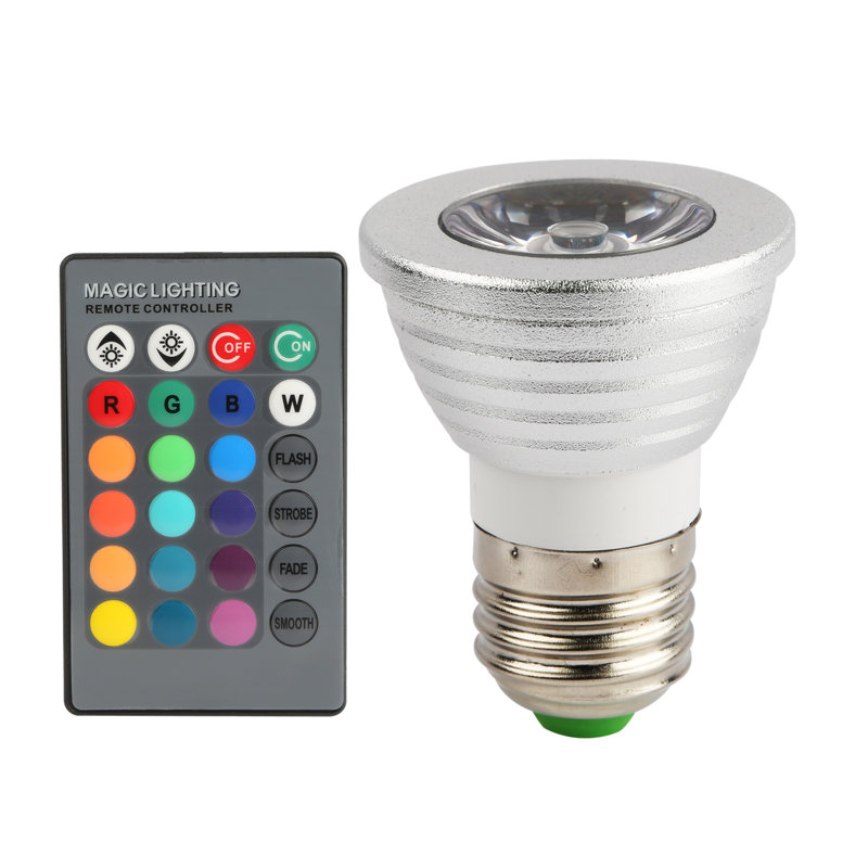 Ampoule DEL 16 couleurs RVB magique