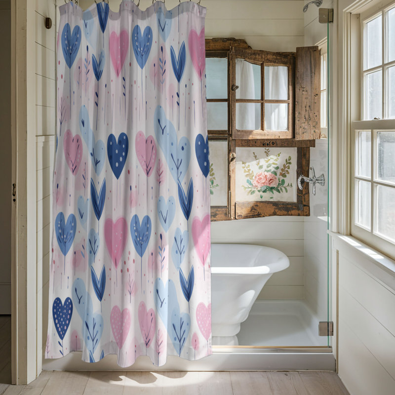 Cherished Patterns - Premium Shower Curtain, H 74 po x l 71 po