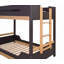 Mobilier de chambre à coucher avec lit superposé attaché à échelle latérale