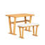 Table de salle à manger en bois massif Farmhouse Modern - Conception peu encombrante