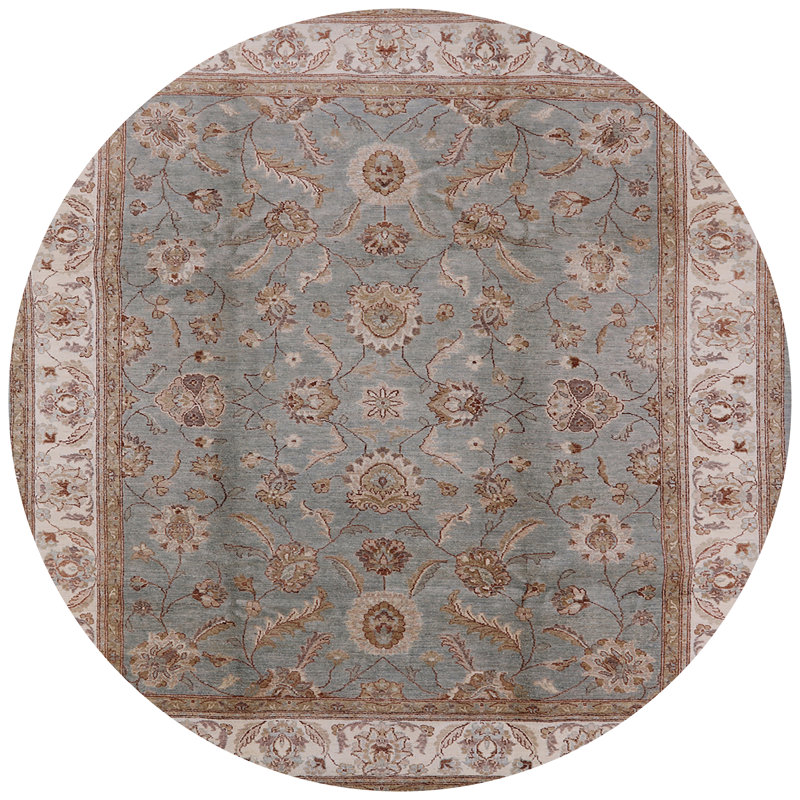Tapis oriental bleu / brun Mogens, Rond 5 pi