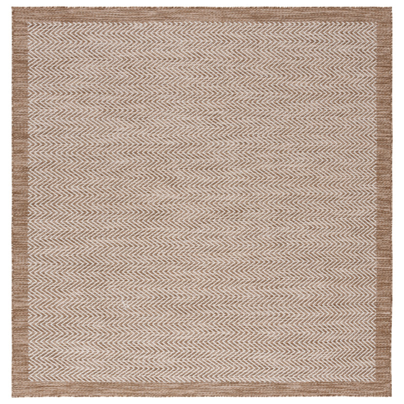 Fayean Performance Performance Chevron Rug, Square 6'7"