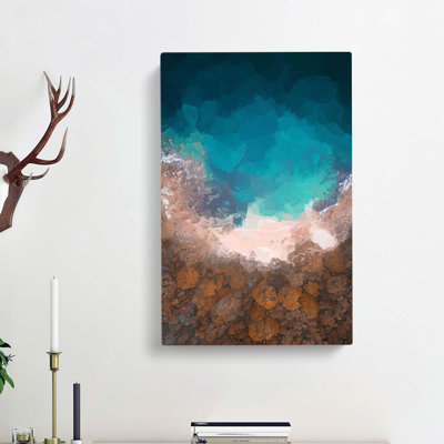 Reef Beach In Australia In Abstract - Wrapped Canvas Print