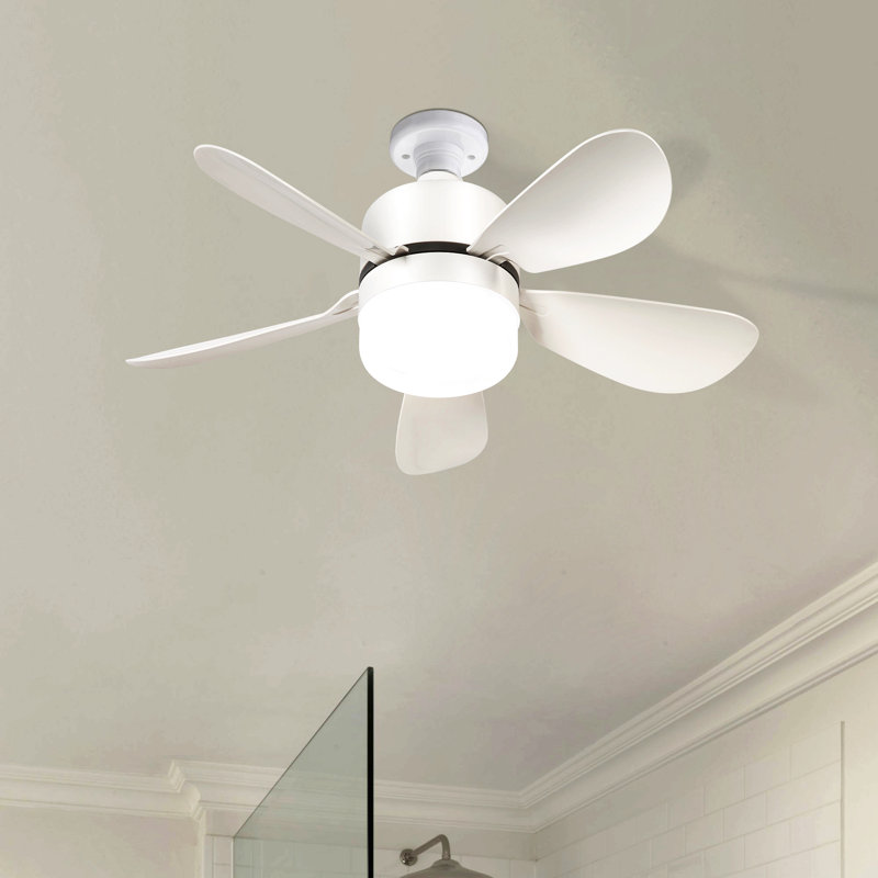 Ventilateurs de plafond à douille 16 pouces avec lumière DEL à intensité variable 2 en 1 petit ventilateur de plafond à vis