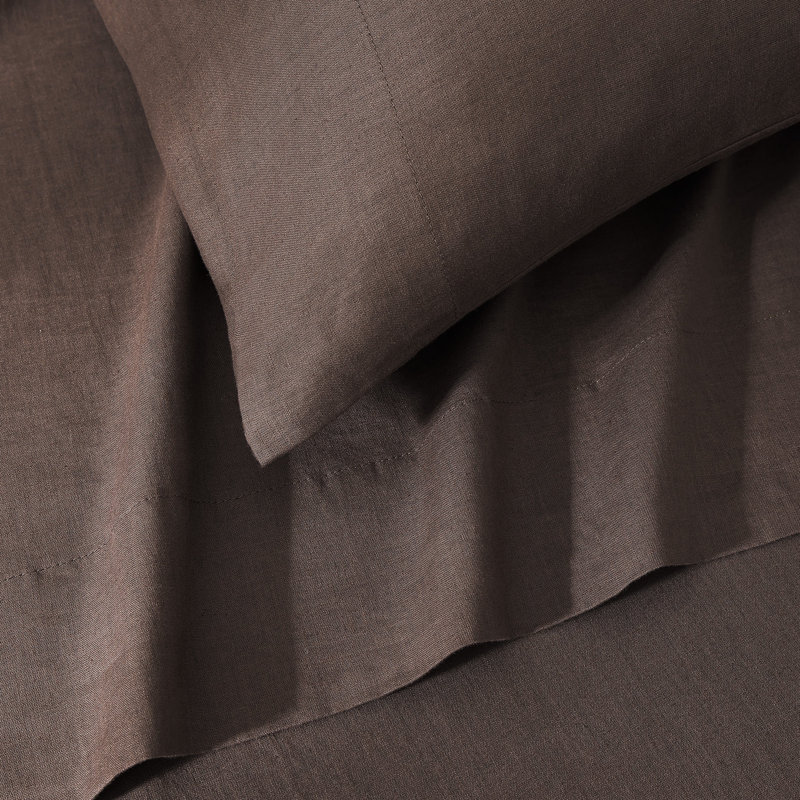 Egyptian-Like Cotton-European Linen Sheet Set, Dusk, Twin XL Sheet Set with 1 Pillowcase