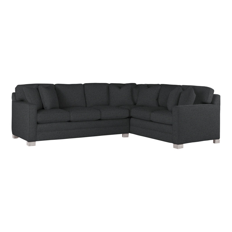 Hillcrest Upholstered L-Shaped Sectional Reversible, Ian Lagoon, Dove Gray
