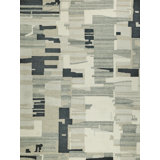Sarezzo Hand Tufted New Zealand Wool Gray/Ivory Area Rug