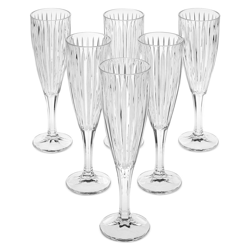 Elvecius 180 ml Crystal Flute Set
