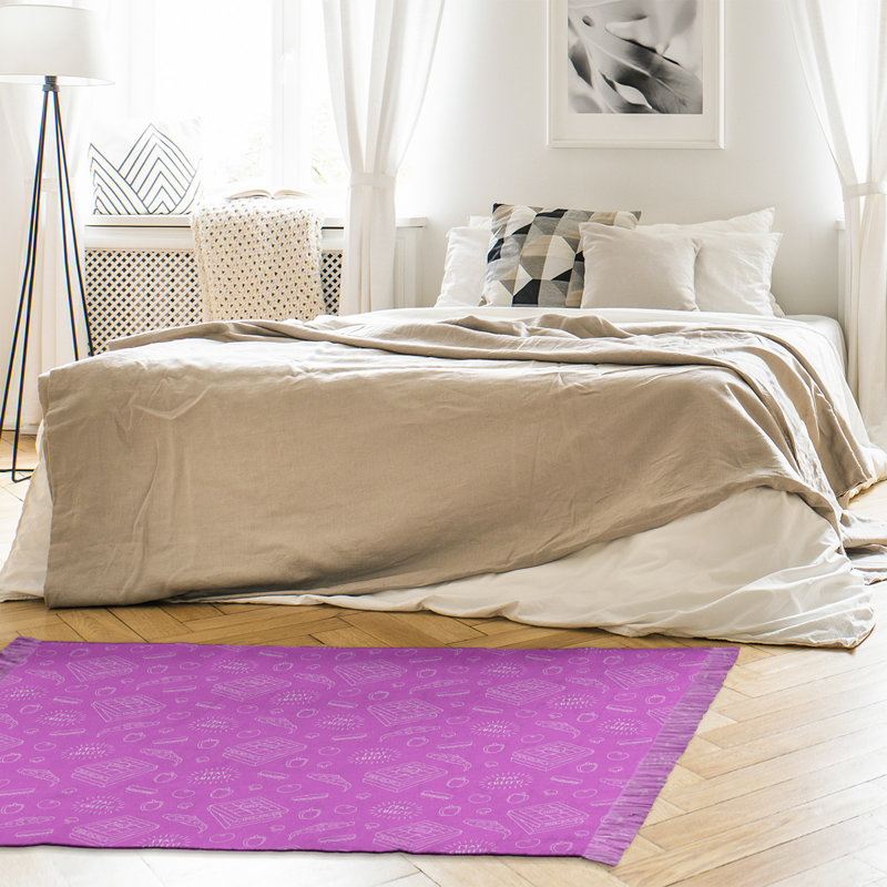 Mauve pizza Tapis décoratif, Oui