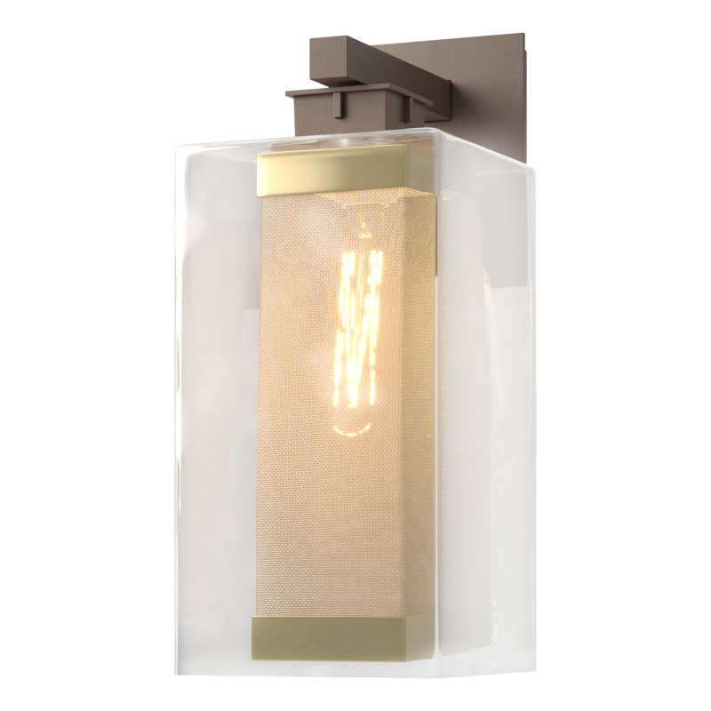 Polaris Outdoor Armed Sconce, Coastal Gold, 16.4" H x 6.4" W x 9.1" D, Coastal Bronze