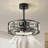 Caged Ceiling Fans With Lights Remote Control, Small Farmhouse Ceiling Fans With Light 3 Color Temperature