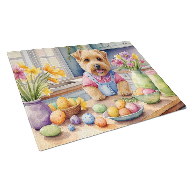 Planche à découper en verre Decorating Terrier de Norfolk