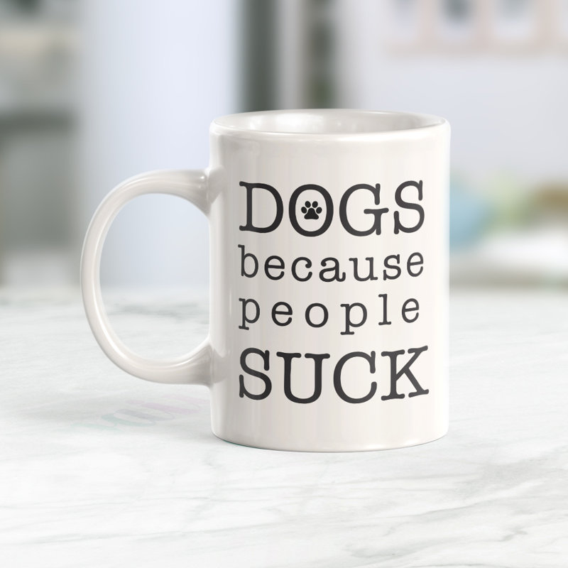Tasse à café « dogs who suck », 11 oz, Céramique