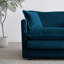 4 canapé modulaire 2 places avec repose-pieds 2 places en chenille bleue