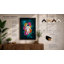 Astronaut Among Flowers Modern - Framed Print-47188391-47188388