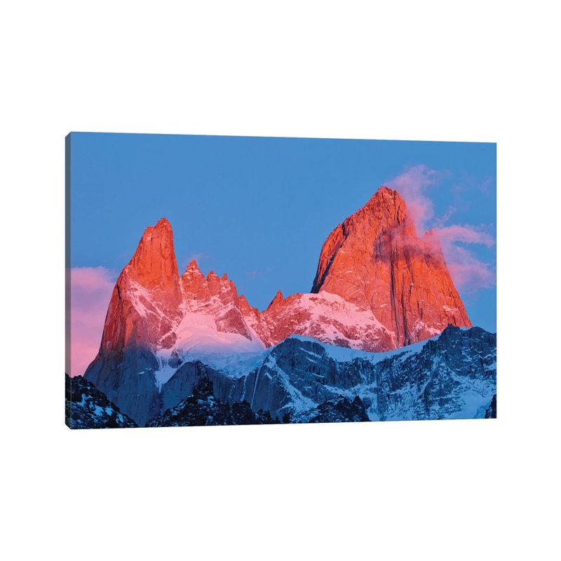 Argentina, Patagonia, Los Glaciares National Park. Sunrise On Mount Fitz Roy by Jaynes Gallery - Wrapped Canvas Print