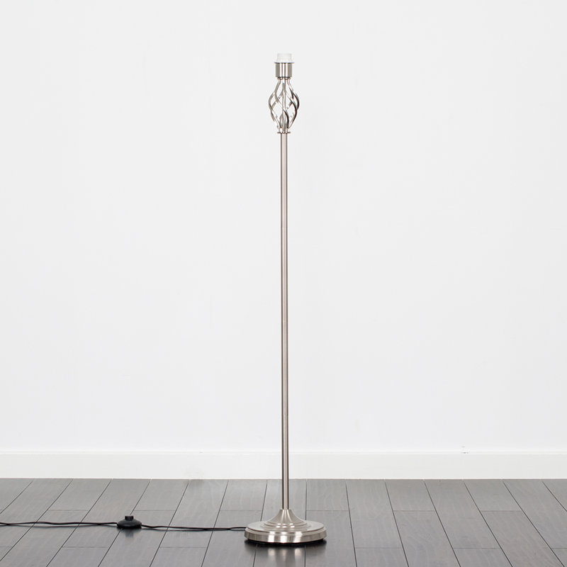 Axelrod 129cm Traditional Floor Lamp, Brushed Chrome