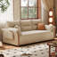 Canapé-lit en suède beige Causeuse-129743132