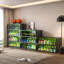 Armoire de rangement pour chaussures en verre noir