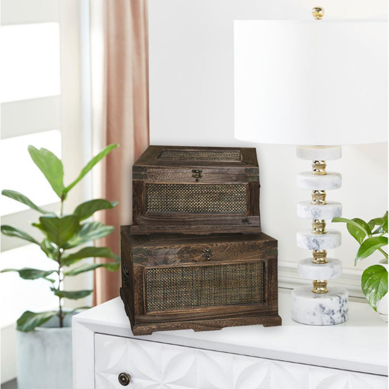 Ensemble de boîtes en bois 2 pièces
