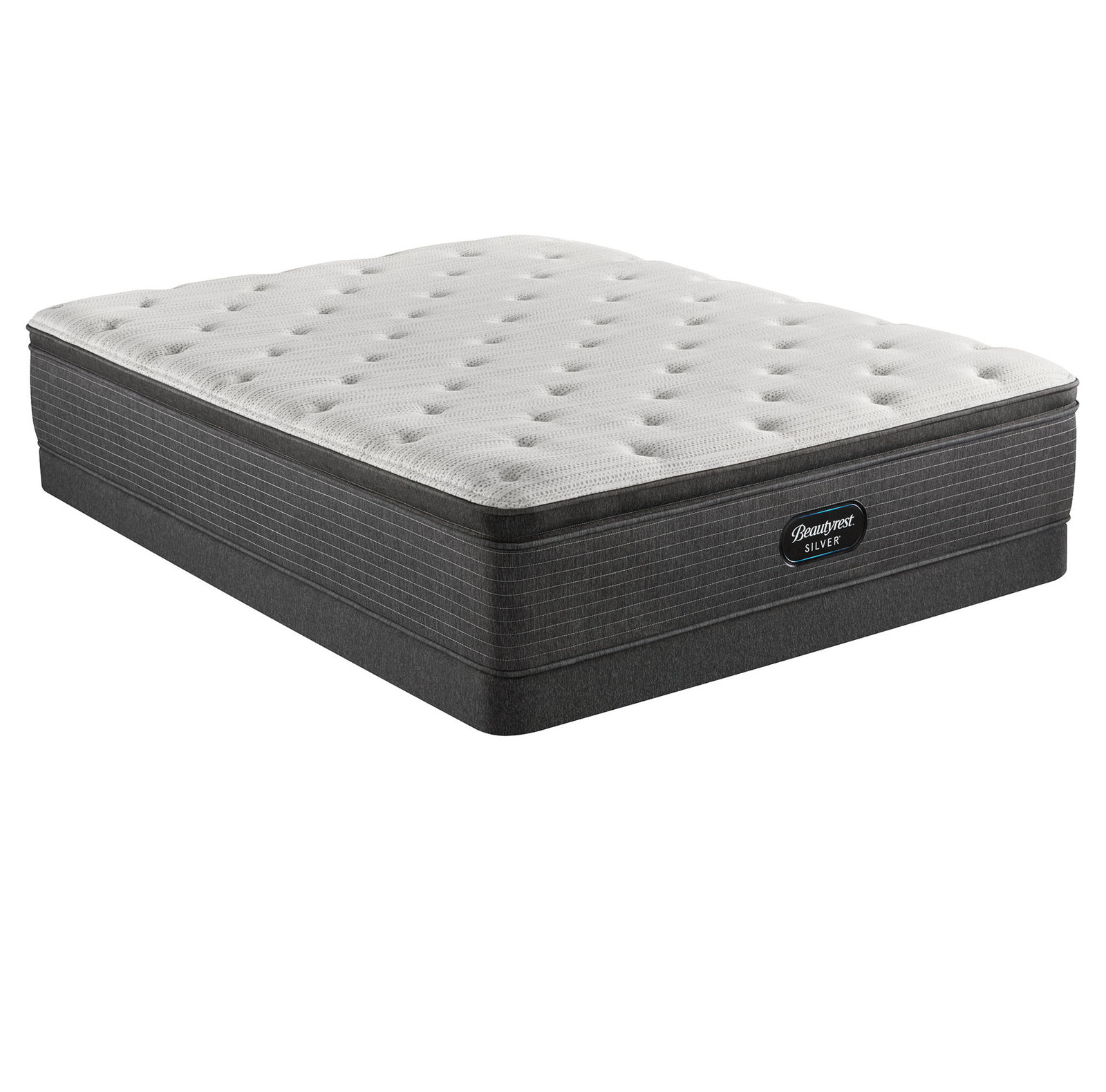 Beautyrest 15" Plush Pillow Top Innerspring Mattress  and Box Spring Set, Low Profile (5"), Full