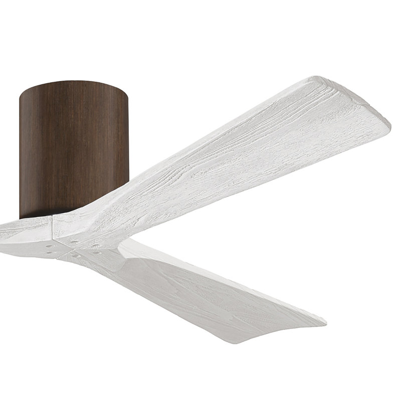 Ventilateur de plafond à 3 pales Olivier, Noyer, Blanc mat, 60"
