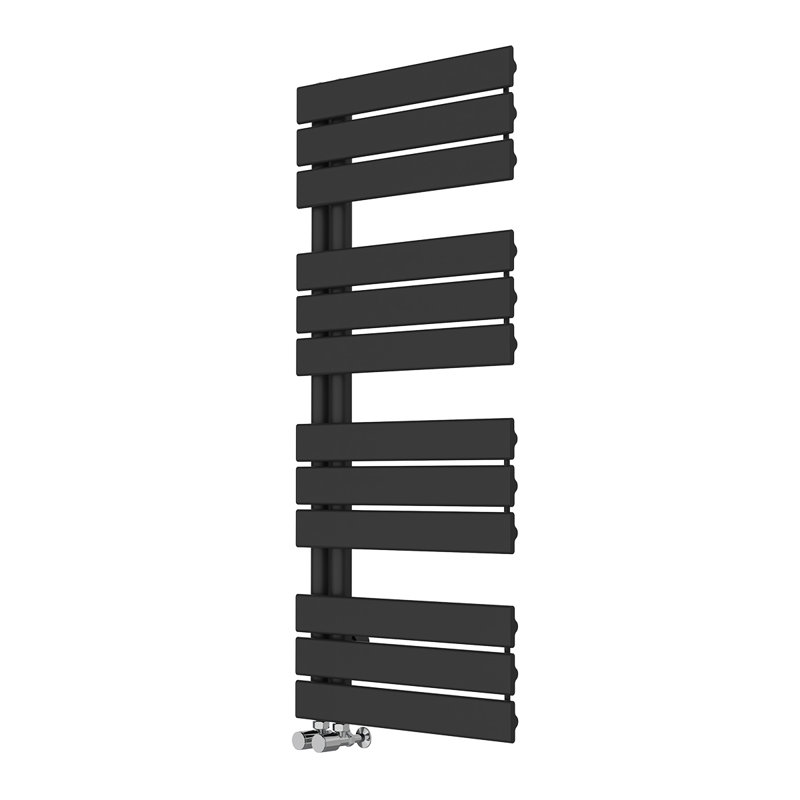 Brayner Flat Panel Towel Rail Heated Towel Rails, Black
