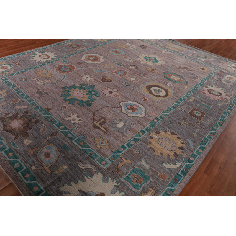 Vegetable Dye Oushak Turkish Area Rug 9x12