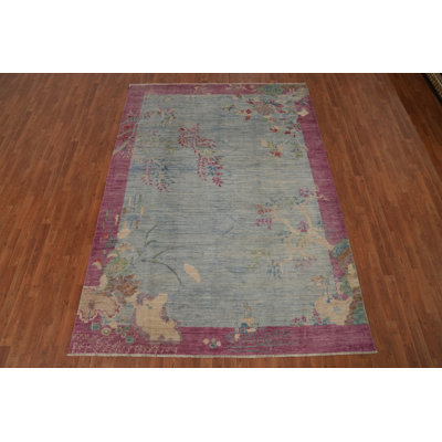 Tapis art déco végétal 7 x 10
